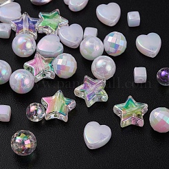 Набор экологически чистых прозрачных и непрозрачных акриловых бусин из полистирола&nbsp;DIY-YW0005-04