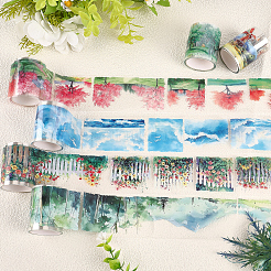 6 рулон 6-х цветных самоклеящихся бумажных декоративных наклеек для животных&nbsp;DIY-CP0012-90