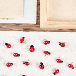 30 шт. пластиковые кнопки для рисования божьих коровок&nbsp;AJEW-SC00067