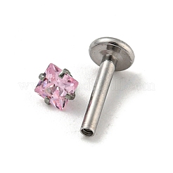 Серьги-гвоздики с резьбой из нержавеющей стали 304&nbsp;LS-EJEW-NH0001-01D-01