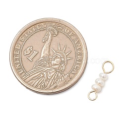 Подвески-коннекторы из натуральных пресноводных жемчужин в форме ронделей&nbsp;PALLOY-JF05011-01