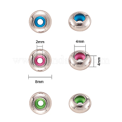 60 шт. 3-х цветные бусины из нержавеющей стали 304&nbsp;STAS-CJ0001-210