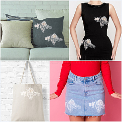 Цветочное кружево вышивка шитье аппликации из волокон&nbsp;DIY-WH20011-90C