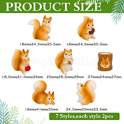 14 шт. 7 стиля декора из смолы&nbsp;DJEW-MA0001-03