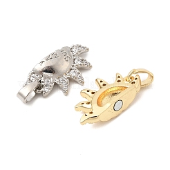 Подвески из латуни с микропаве из кубического циркония ко Дню святого Валентина&nbsp;LS-KK-H251-01A-GP