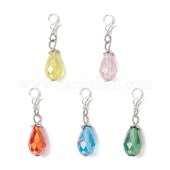 Подвесные украшения из гальванического стекла&nbsp;HJEW-JM03886