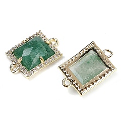 Натуральный зеленый клубничный кварц граненые прямоугольные звенья&nbsp;G-I375-07G-06