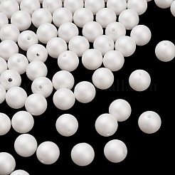 Матовые пластиковые бусины с имитацией жемчуга&nbsp;KY-F022-8mm-01