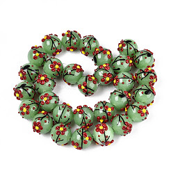 Эмалевые бусины ручной работы в технике лэмпворк&nbsp;LAMP-T023-23D