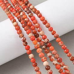 Нити бусин из окрашенного натурального регалита/императорской яшмы/морского осадка яшмы&nbsp;G-B124-C05-03