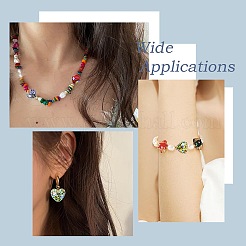 УФ-покрытие радужно-переливающийся леопардовый принт акриловые бусины&nbsp;SACR-CJC0008-04