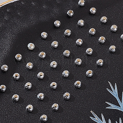 Круглые 925 серебро бусы&nbsp;STER-BBC0005-39C