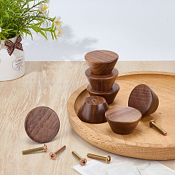 Круглая ручка для ящика из орехового дерева&nbsp;AJEW-WH0816-327