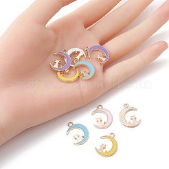 20шт 5 цвета сплава эмалевые подвески&nbsp;ENAM-YW0002-77