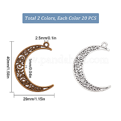 40шт 2 стиля подвески из сплава в тибетском стиле TIBE-SC0001-70