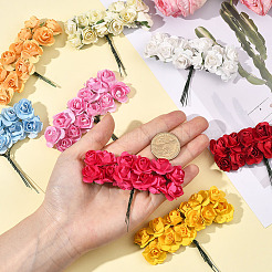120шт. 10-х цветная бумага искусственная роза&nbsp;DIY-SP0005-83