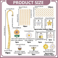 Наборы для изготовления подвесок из эмали и сплава цветов пчел&nbsp;DIY-NB0013-97