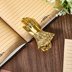 Зажим для закладки в форме руки из сплава&nbsp;AJEW-CP0006-94B-G