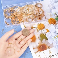 Набор для самостоятельного изготовления латунных сережек-колец&nbsp;KK-SP0002-08A