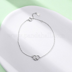 S925 браслеты из стерлингового серебра для женщин&nbsp;BJEW-D318-01P