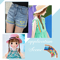 6 карточка 6 стиля цветные ленты из полиэстера с волнистым краем&nbsp;OCOR-NB0001-80