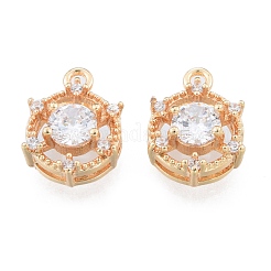 Латунные микропаве прозрачные кубические циркониевые подвески&nbsp;KK-N216-556LG