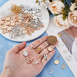 Подвески из сплава в тибетском стиле с буквами a~z и цифрой 0~9&nbsp;FIND-BM0001-16