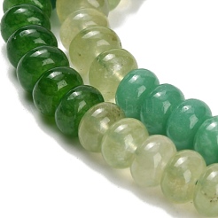 Нити градиентных бусин из натурального белого нефрита G-NH0053-A03-01