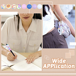 80шт 8 стиля круглые силиконовые фокусные бусины&nbsp;SIL-TA0001-85