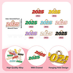 64шт 8 цвета сплава эмалевые подвески&nbsp;ENAM-PJ0001-14