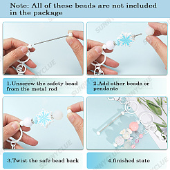 12шт. брелок для ключей из сплава с бусинами&nbsp;KEYC-SC0001-42