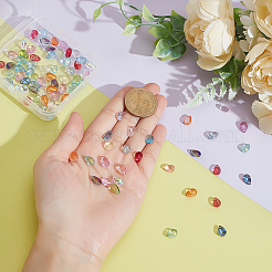 150шт 15 цвета стеклянные подвески&nbsp;GLAA-PH0003-65