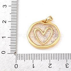 Подвески из прозрачной эпоксидной смолы из латуни&nbsp;KK-B163-01G-02