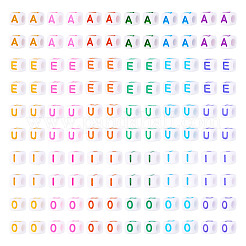 500шт 5 стильные непрозрачные белые акриловые бусины&nbsp;SACR-TA0001-20