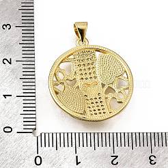 Подвески в форме ракушек из латуни с микропаве и кубическим цирконием&nbsp;KK-D328-16G