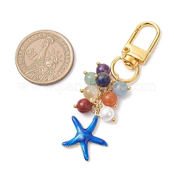 Подвесные украшения из латуни в виде морских звезд&nbsp;HJEW-JM03955