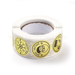 Рождественские тематические плоские круглые наклейки в рулоне&nbsp;LS-DIY-B045-12