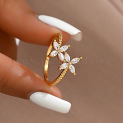 Женское кольцо с цветочным дизайном для повседневного ношения&nbsp;EU5480-5