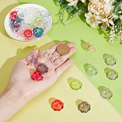 55шт 11 цвета прозрачные акриловые колпачки для бусин&nbsp;MACR-PH0002-05