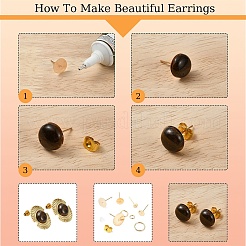 Наборы для самостоятельного изготовления железных сережек-гвоздиков&nbsp;DIY-YW0010-57