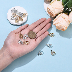 10шт 2 цвета подвески из сплава со стразами&nbsp;ALRI-YW0001-28