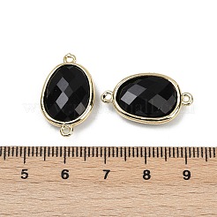 Подвески с граненым соединителем из натурального обсидиана&nbsp;G-K347-11G-16