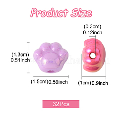 32шт акриловые бусины с УФ-покрытием&nbsp;PACR-FS0001-04