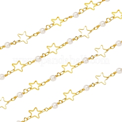 Латунная цепочка из бисера ручной работы&nbsp;CHC-SZ0001-20