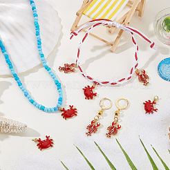 8 шт. 2 стиля латунных эмалевых подвесок&nbsp;KK-GA0002-37