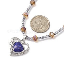 Немагнитные ожерелья из синтетического гематита и стеклянных бусин&nbsp;NJEW-JN04811