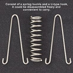 6 шт. пряжка для пружины палатки из нержавеющей стали&nbsp;AJEW-FH0001-47
