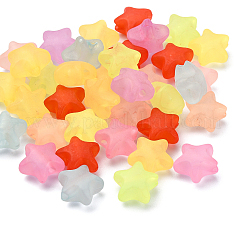 Прорезиненные матовые акриловые бусины&nbsp;FACR-CJ0001-16