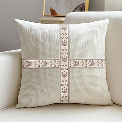 Жаккардовые ленты из полиэстера с цветочным узором длиной 24 м.&nbsp;OCOR-WH0045-22A