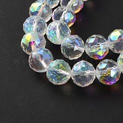 Прозрачные стеклянные бусины гальваническим пряди&nbsp;X-EGLA-N002-34D-H01